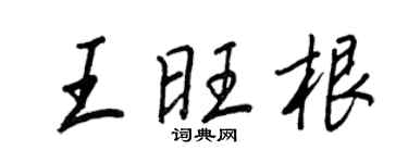 王正良王旺根行书个性签名怎么写