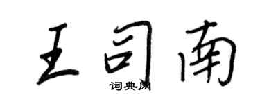 王正良王司南行书个性签名怎么写