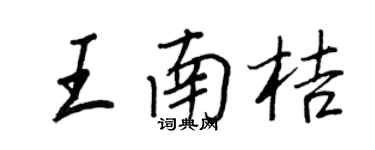 王正良王南桔行书个性签名怎么写