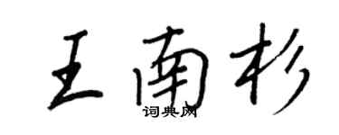 王正良王南杉行书个性签名怎么写