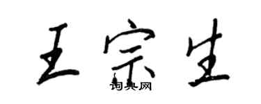 王正良王宗生行书个性签名怎么写