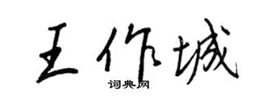 王正良王作城行书个性签名怎么写