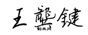 王正良王龚键行书个性签名怎么写