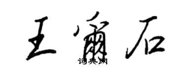 王正良王尔石行书个性签名怎么写
