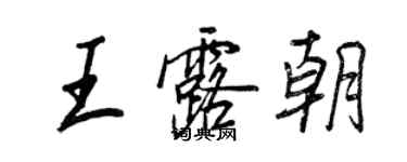 王正良王露朝行书个性签名怎么写