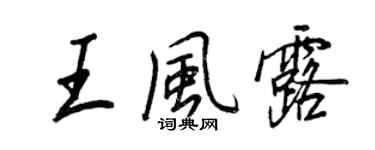 王正良王风露行书个性签名怎么写