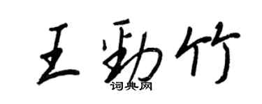 王正良王劲竹行书个性签名怎么写