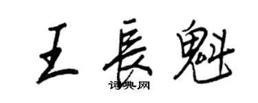 王正良王长魁行书个性签名怎么写