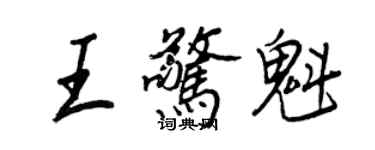 王正良王惊魁行书个性签名怎么写