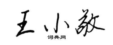 王正良王小敬行书个性签名怎么写