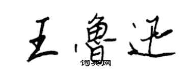 王正良王鲁迅行书个性签名怎么写