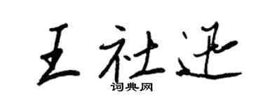 王正良王社迅行书个性签名怎么写