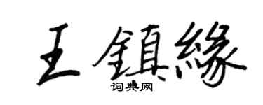 王正良王镇缘行书个性签名怎么写