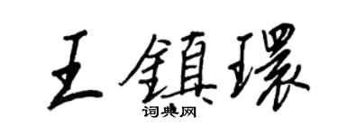 王正良王镇环行书个性签名怎么写