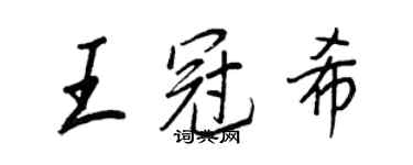 王正良王冠希行书个性签名怎么写