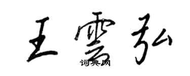 王正良王云弘行书个性签名怎么写