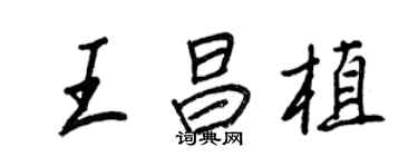王正良王昌植行书个性签名怎么写