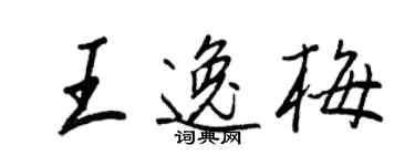 王正良王逸梅行书个性签名怎么写