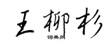 王正良王柳杉行书个性签名怎么写