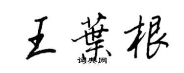 王正良王叶根行书个性签名怎么写