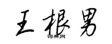 王正良王根男行书个性签名怎么写