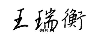 王正良王瑞衡行书个性签名怎么写