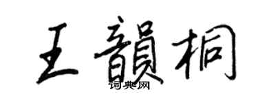 王正良王韵桐行书个性签名怎么写