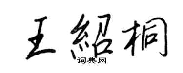 王正良王绍桐行书个性签名怎么写