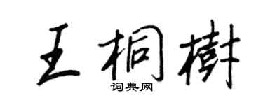 王正良王桐树行书个性签名怎么写