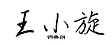 王正良王小旋行书个性签名怎么写