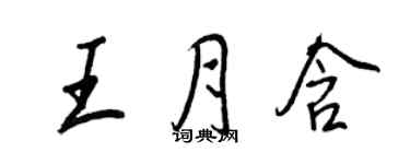 王正良王月含行书个性签名怎么写