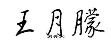 王正良王月朦行书个性签名怎么写