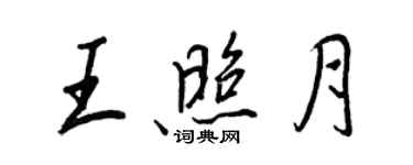 王正良王照月行书个性签名怎么写