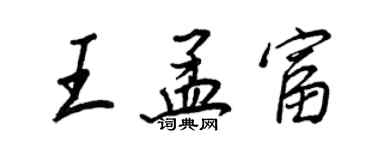 王正良王孟富行书个性签名怎么写