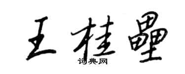 王正良王桂垒行书个性签名怎么写