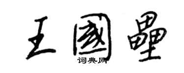 王正良王国垒行书个性签名怎么写