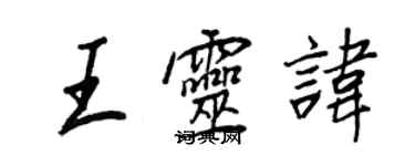 王正良王灵讳行书个性签名怎么写