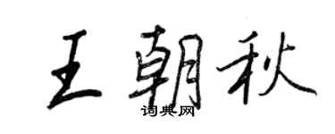 王正良王朝秋行书个性签名怎么写