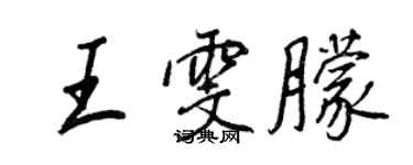 王正良王雯朦行书个性签名怎么写
