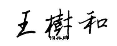 王正良王树和行书个性签名怎么写