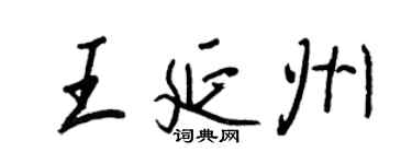 王正良王延州行书个性签名怎么写