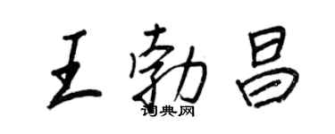王正良王勃昌行书个性签名怎么写