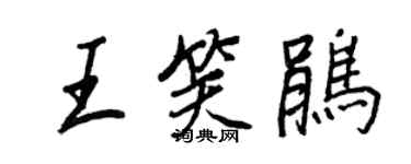 王正良王笑鹃行书个性签名怎么写