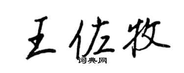 王正良王佐牧行书个性签名怎么写