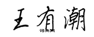 王正良王有潮行书个性签名怎么写
