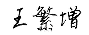 王正良王繁增行书个性签名怎么写