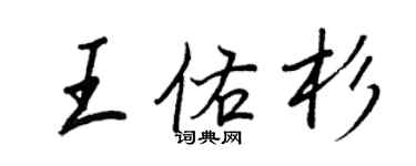王正良王佑杉行书个性签名怎么写