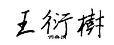 王正良王衍树行书个性签名怎么写