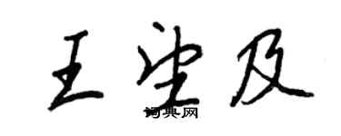 王正良王望及行书个性签名怎么写