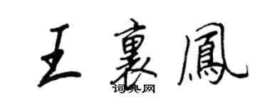 王正良王里凤行书个性签名怎么写